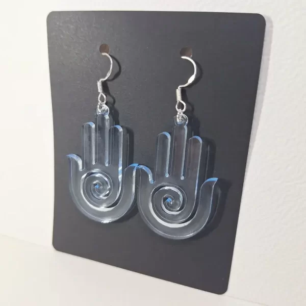 Earring-model-Hamsa1-color-Clear-Blue Earring model Hamsa 1 Boucles d'oreilles couleur clear blue