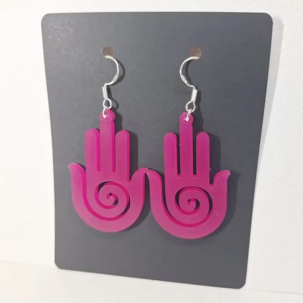 Earring-model-Hamsa1-color-Purple Earring model Hamsa 1 Boucles d'oreilles couleur pourpre