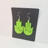 Earring-model-Hamsa1-color-neon-green Boucles d'oreilles Hamsa I couleur vert néon en acrylique