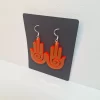 Earring-model-Hamsa1-color-neon-orange Earring model Hamsa 1 Boucles d'oreilles couleur orange néon