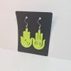 Earring-model-Hamsa1-color-neon-yellow Earring model Hamsa 1 Boucles d'oreilles couleur jaune néon