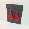 Earring-model-Hamsa1-color-red Earring model Hamsa 1 Boucles d'oreilles couleur rouge