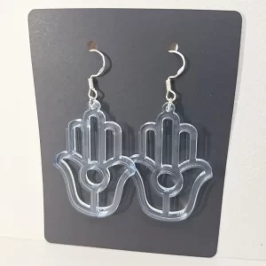 Earring model Hamsa 2 Boucles d'oreilles couleur clear blue