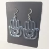 Earring model Hamsa 3 Boucles d'oreilles couleur clear blue
