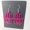 Earring model Hamsa 3 Boucles d'oreilles couleur purple