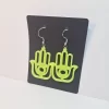 Earring model Hamsa 3 Boucles d'oreilles couleur jaune néon