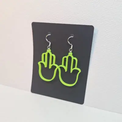 Earring-model-Hamsa5-color-neon-green-miniature Earring model Hamsa 5 Boucles d'oreilles couleur vert néon