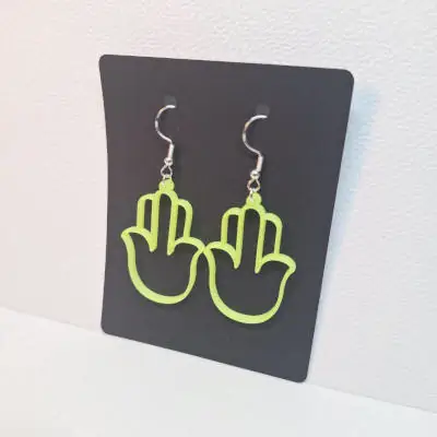 Earring-model-Hamsa5-color-neon-yellow-miniature Earring model Hamsa 5 Boucles d'oreilles couleur jaune néon