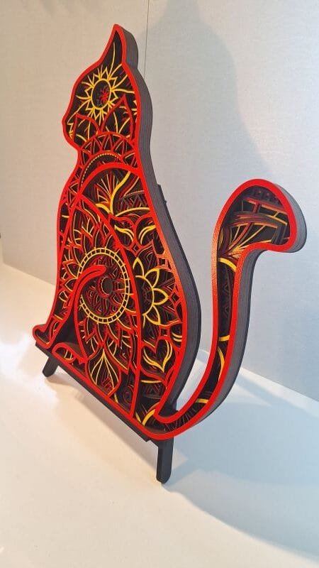 Chat mandala 6 couches belge