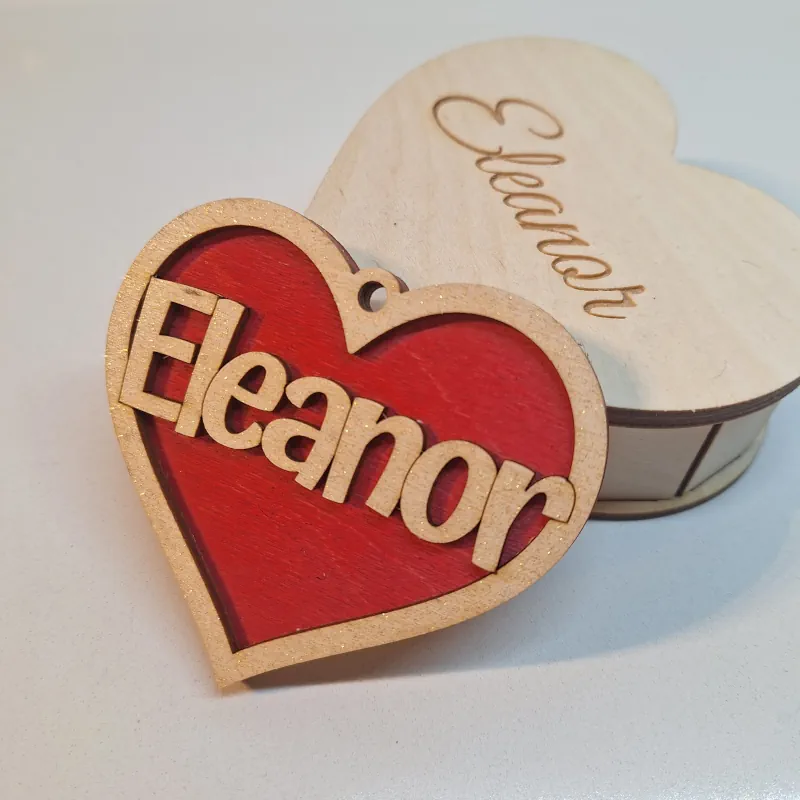 Cœur personnalisé en bois