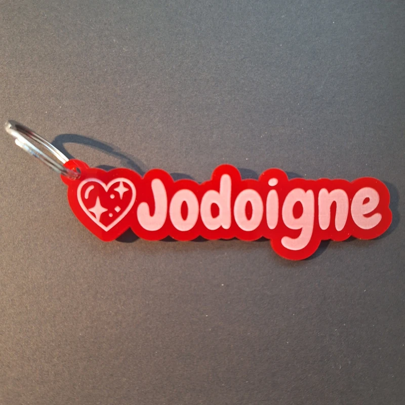 Porte-clés personnalisés découpe laser bois acrylique Luxraywork