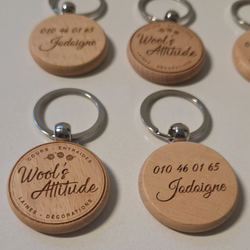 Porte-clé bois personnalisé avec prénom