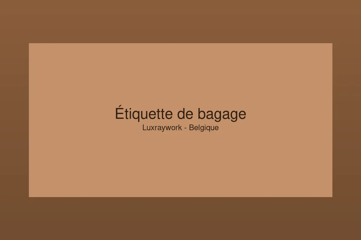 Étiquette de bagage en cuir gravée au laser au nom du voyageur