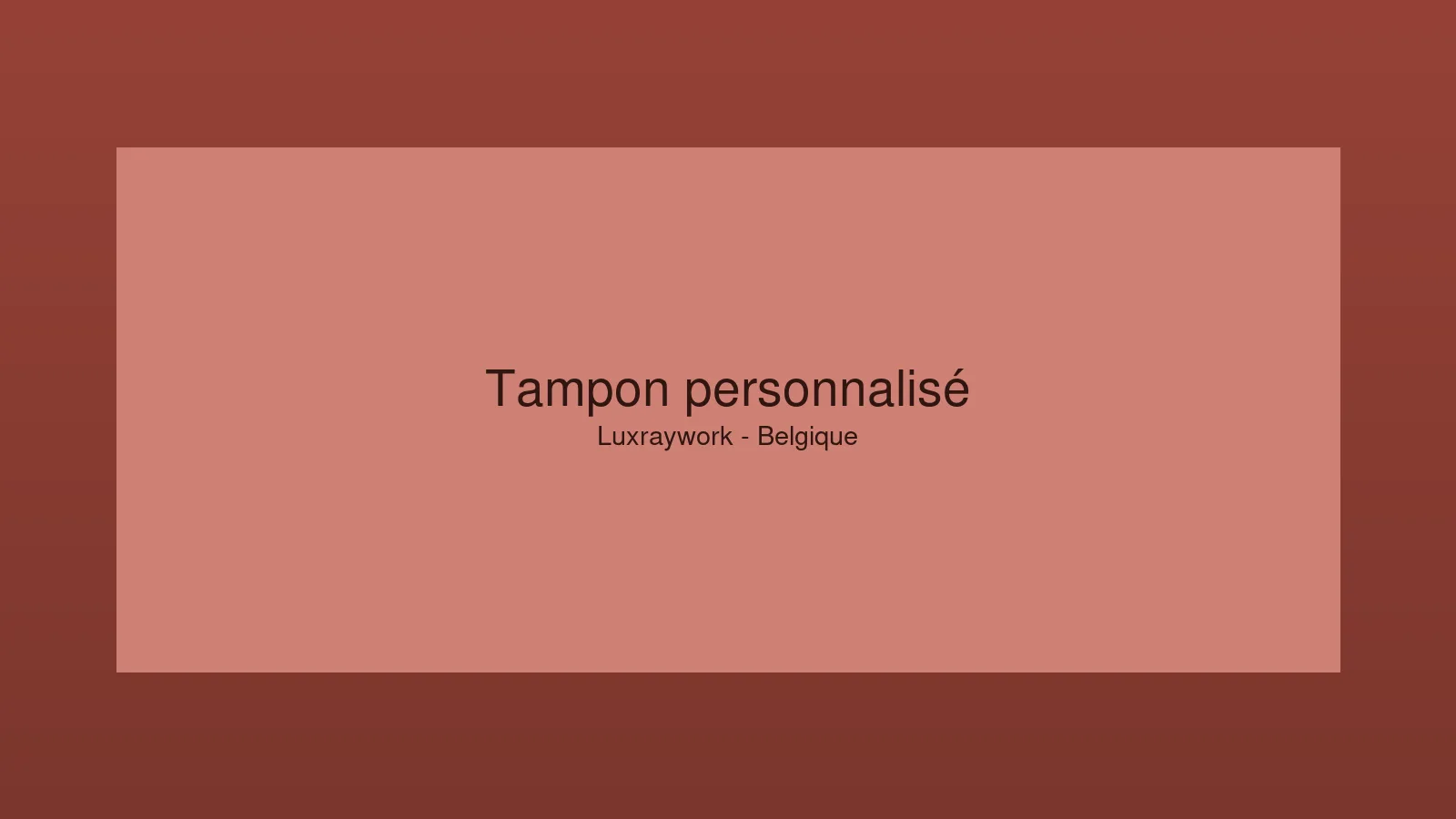 Tampon encreur personnalisé en Belgique – plaque de caoutchouc gravée au laser