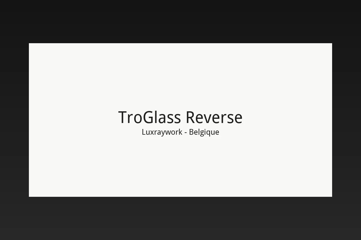Acrylique bicolore TroGlass Reverse plaque nominative