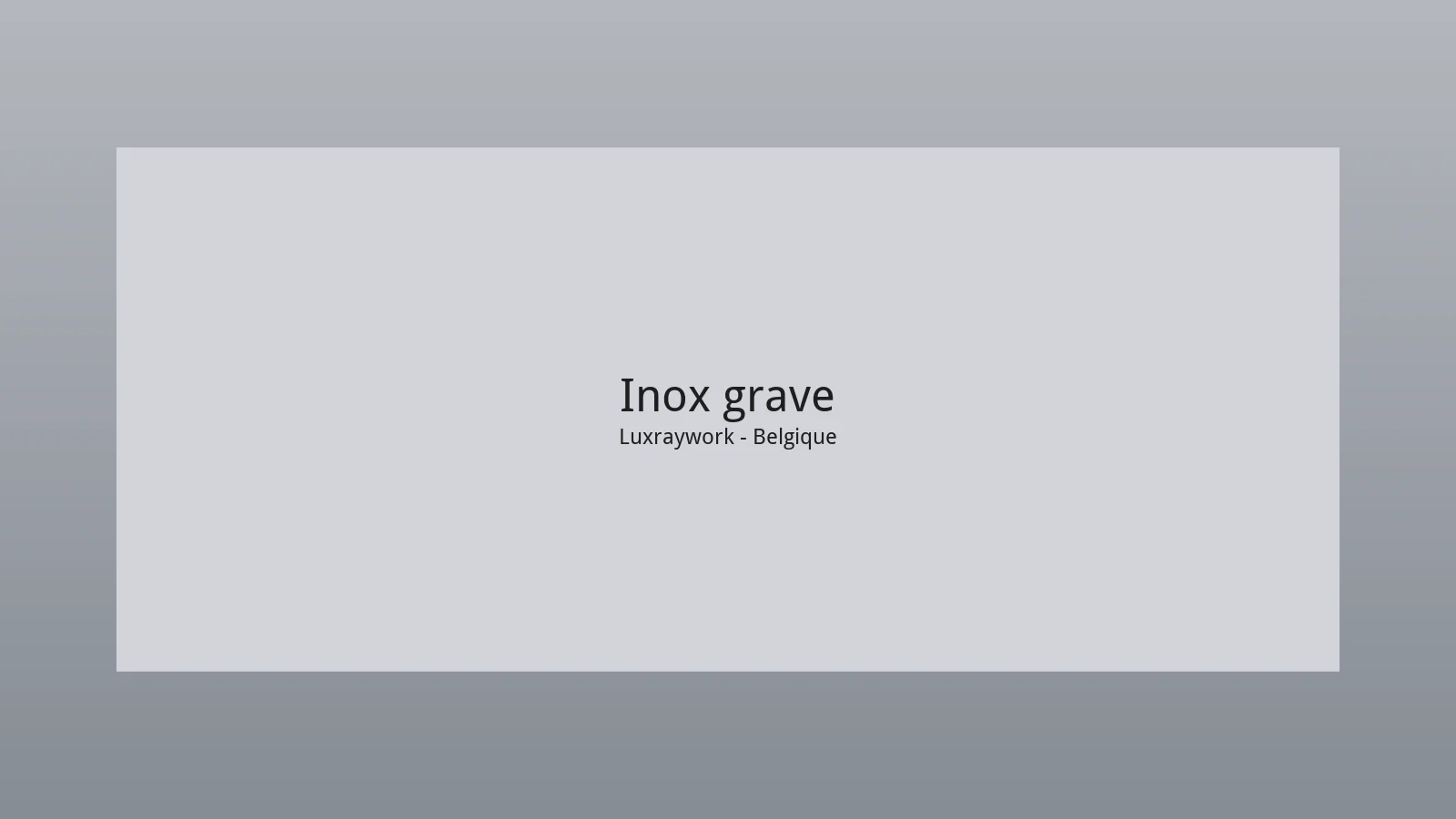 Gravure et marquage laser sur inox en Belgique – atelier Luxraywork Jodoigne