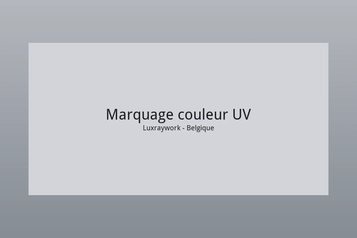 Marquage couleur par annealing UV