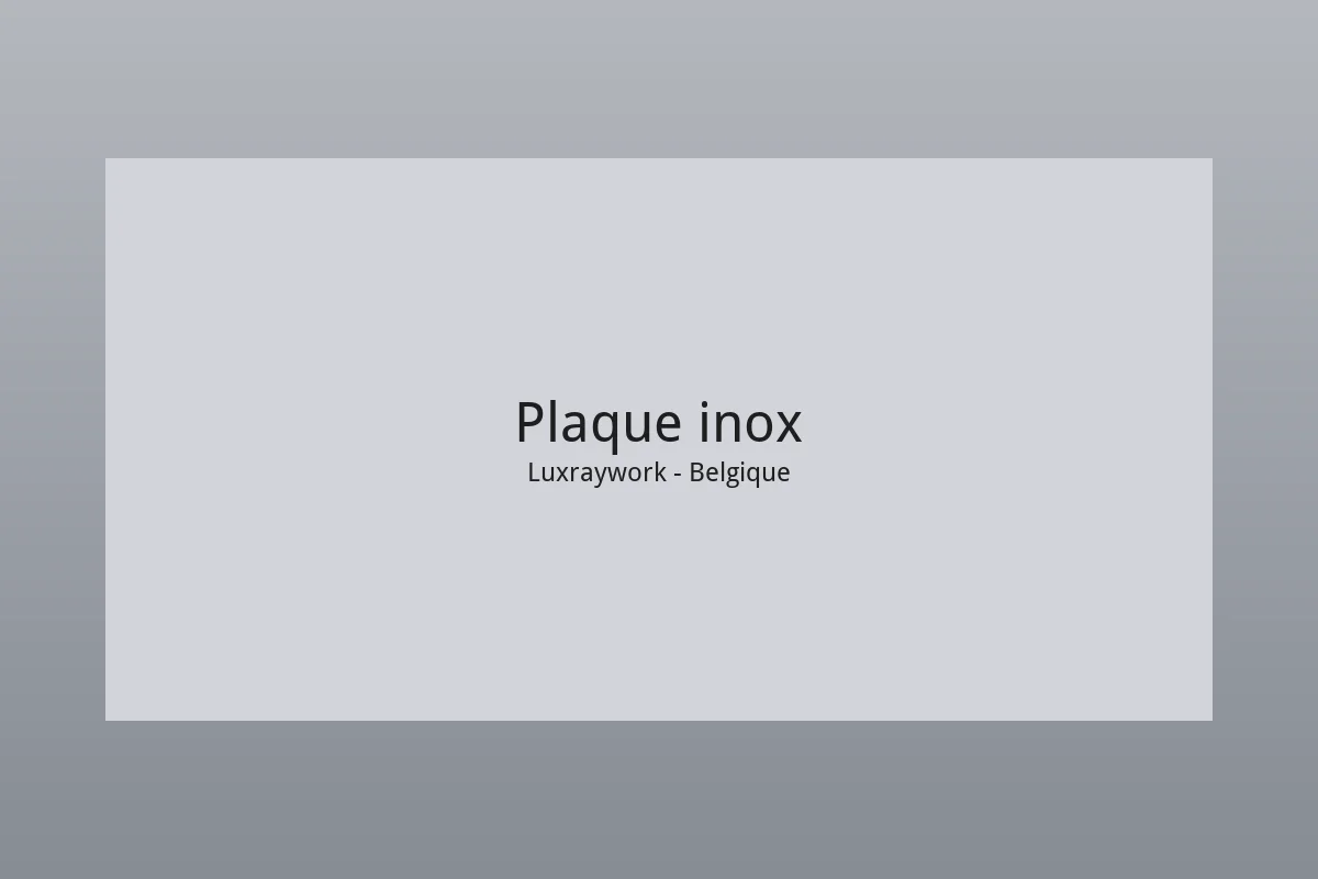 Plaques professionnelles et signalétique inox